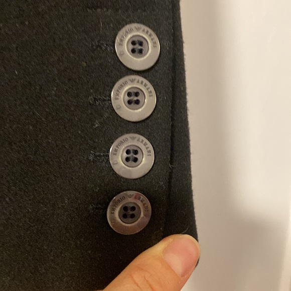 Vintage Emporio Armani doble breasted coat, black , size 40, Made in Italy - Picture 6 of 9